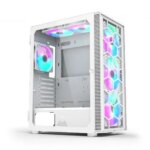 Montech X3 Glass RGB Mid-Tower Gaming Case  - 6 FANS - White - Image 2