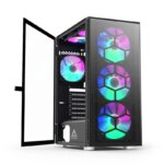 Montech X3 RGB Mid-Tower Gaming Case  6 FANS Glass Black
