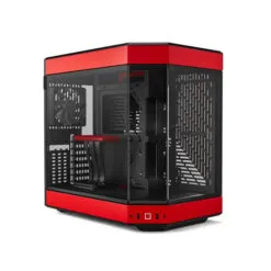 حافظة الكمبيوتر HYTE Y60 Premium Mid Tower - أسود وأحمر