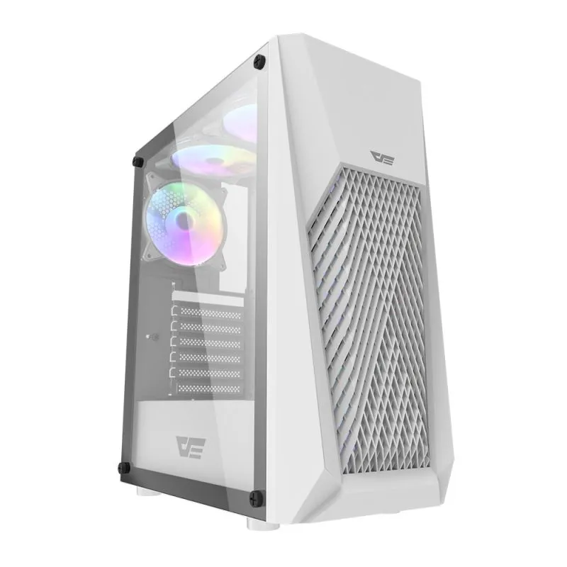 tpc_20211001104650_0 Dark Flash DK150 ATX PC Case 4RGB FANS - White - Image 1