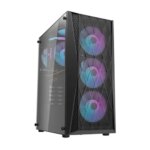 Dark Flash DK352 ATX PC Case 4RGB FANS - Black