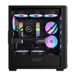 Dark Flash DF2100 ATX PC Case  4RGB FANS - Black - Image 3