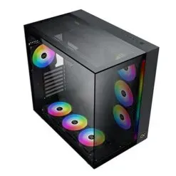 Xigmatek Aqua Ultra Dual Chamber RGB Mid-Tower Gaming Case - Black | EN40672