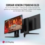 CORSAIR XENEON 27" OLED QHD Gaming Monitor, 240Hz / 0.03ms, HDR with 1000nit Peak Brightness, NVIDIA G-Sync, 1.07B (10-bit RGB) Colors, HDMI 2.1 / DP1.4, Type-C DP Alt, Black | CM-9030002-PE - Image 9