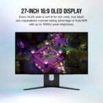 CORSAIR XENEON 27" OLED QHD Gaming Monitor, 240Hz / 0.03ms, HDR with 1000nit Peak Brightness, NVIDIA G-Sync, 1.07B (10-bit RGB) Colors, HDMI 2.1 / DP1.4, Type-C DP Alt, Black | CM-9030002-PE - Image 8
