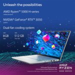 ASUS Vivobook Pro 15 OLED Laptop ( R5 5600H / 8GB DDR4 / 512GB SSD / 15.6" FHD OLED/ RTX 3050 4GB /Eng-AR Keyboard /2 Years ASUS Warranty) | M3500QC-OLED1R5W-SILVER - Image 4