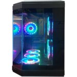 WJ Coolman Y40 6 RGB Fans Mid-Tower Gaming PC Case - Black - Image 2