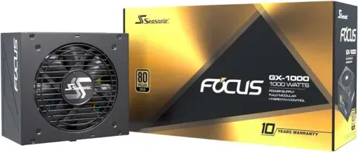 Seasonic Focus GX1000 1000W+80 Gold Modular ATX 3.0 Power Supply - 10 Years Warranty