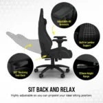 Corsair TC200 Fabric Black Gaming Chair | CF-9010049-WW - Image 7