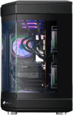 WJ Coolman Y40 6 RGB Fans Mid-Tower Gaming PC Case - Black - Image 5