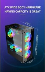 WJ Coolman Infinity 4 RGB Fans Mid-Tower Gaming PC Case - Image 8