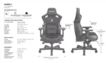 AndaSeat Kaiser 3 Series Fabric  Premium Gaming Chair - Carbon Black - Image 12