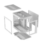 WJ Coolman Y40 6 RGB Fans Mid-Tower Gaming PC Case - White - Image 2