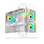 WJ Coolman Y40 6 RGB Fans Mid-Tower Gaming PC Case - White - Image 6