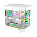WJ Coolman Y40 6 RGB Fans Mid-Tower Gaming PC Case - White - Image 7