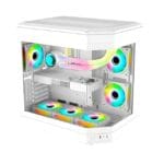 WJ Coolman Y40 6 RGB Fans Mid-Tower Gaming PC Case - White