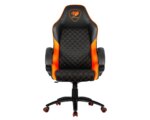 Cougar Fusion S Gaming Chair   - Black Orange ( Leather / Fabric )