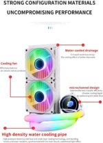 WJ Coolman Neon Mirror 240mm  AIO Cooler - (White/Black) - Image 7