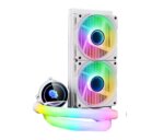 WJ Coolman Neon Mirror 240mm  AIO Cooler - (White/Black) - Image 3
