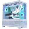 WJ Coolman Blade Flow V2 Gaming PC Case  4 Fans Included - White