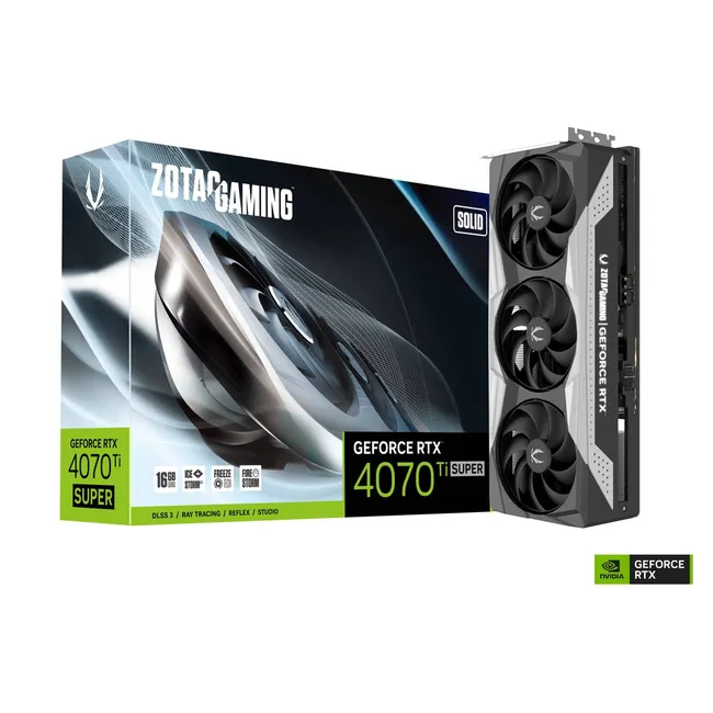 zt-d40730r-10p-image01 Nvidia GeForce RTX 4070 TI (Super) 16 GB- Zotac Solid - Image 1