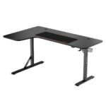 WJ Coolman L-Shaped Gaming Desk ( 160 X 100 CM) - Black - Image 4