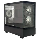 WJ Coolman Blade Micro-ATX  Elite 3F ARGB PC Case - Black - Image 2