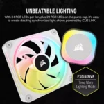 Corsair ICUE H150i Link 360mm AIO CPU Cooler - White - Image 4