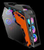 WJCOOLMAN STARPLUS 8FAN ARGB BLACK & ORANGE