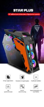 WJ COOLMAN STAR PLUS SPECIAL EDITION 8 FANS ARGB BLACK-(WJCOOLMAN-STARPLUS-BK-8F) - Image 3