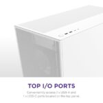 NZXT H7 (2024) Flow ATX Mid Tower Gaming Case - White (non-RGB) - Image 11