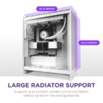 NZXT H7 (2024) Flow ATX Mid Tower Gaming Case - White (non-RGB) - Image 8