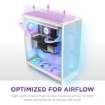 NZXT H7 (2024) Flow ATX Mid Tower Gaming Case - White (non-RGB) - Image 7