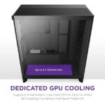 NZXT H7 (2024) Flow ATX Mid Tower Gaming Case - Black (non-RGB) - Image 4