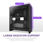 NZXT H7 (2024) Flow ATX Mid Tower Gaming Case - Black (non-RGB) - Image 7