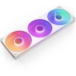 NZXT F360 RGB CORE 360mm RGB LED Fan Unit – Quiet & Efficient Cooling - White  | RF-U36HF-W1 - Image 9