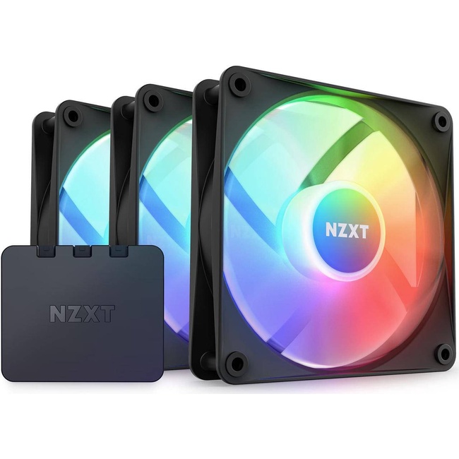 b207fa865b136edaf5740f7f0c07d9b3-hi NZXT F120 RGB Pack Core Hub-Mounted Fans, 120mm RGB Controller Fan | RF-C12TF-B1 - Image 1