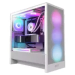 NZXT H5 Flow (2024) Mid-Tower PC Case -  White RGB