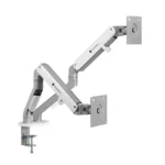WJ Coolman Pro Spring Assisted DUAL Gaming Monitor Arm White | WJ-MMOUNT-PRO-2101-WH
