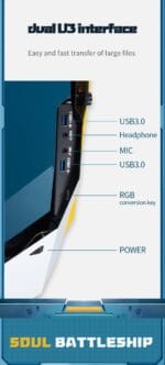 WJCOOLMAN SOUL BATTLESHIP SIGNATURE 7 FAN ARGB BLACK-(WJCOOLMAN-SOULBATTLESHIP-BK-7F) - Image 9