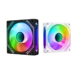 WJ Coolman Uni Fan ARGB Single Pack – 120mm - (Black/White) - Image 6