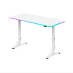 WJ Coolman T-Shaped Gaming Desk – White RGB