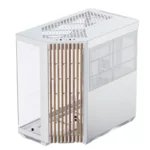 APNX V1 Dual-Chamber Mid-Tower ATX Gaming Case - White/Wood