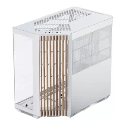 APNX V1 Dual-Chamber Mid-Tower ATX Gaming Case - White/Wood