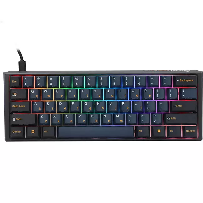 70440_jpg Ducky One 3 Pro Nazca Line Cherry MX2A Red Switch 60% Mechanical Gaming Keyboard - Black - Image 1