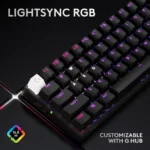 Logitech G PRO X 60 LIGHTSPEED Wireless Keyboard - 60% Compact, BT & USB-C, 65H Battery, LIGHTSYNC RGB, GX Tactile Optical Switches, US Layout, Black | 920-011911 - Image 15