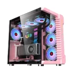 WJ Coolman ROBIN III ATX Gaming Case With 7 ARGB Fans - Pink | WJ-CM-ROBINIII-Pink