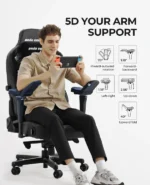 AndaSeat Kaiser 4  XL Series Premium Gaming Chair- Premium PVC Leather - Black ( 181 - 210 CM / 80-180KG ) - Image 9