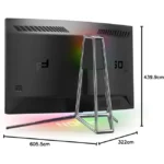 AOC AGON PD27 - 27 Inch QHD Curved Gaming Monitor, 240Hz, 0.5ms, VA, HDR 400, Freesync Premium, Speakers (2560x1440 @ 240Hz, 550cd/m², HDMI 2.0 x 2, DisplayPort 1.4 x 2, USB 3.2) - Image 6