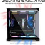 LIAN LI O11 Vision Compact Dual Chamber , Dual Top Panels Glass / Mesh  11 Fans support  - Black - Image 4